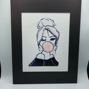 Bubble Gum Print Art 11x14in